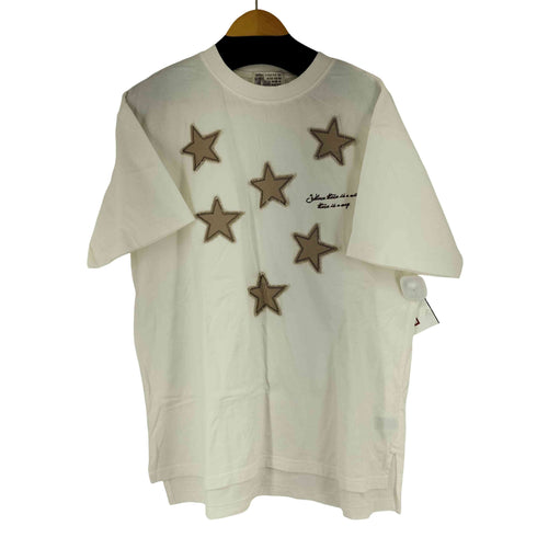 キューブシュガー CUBE SUGAR ハードウォッシュスターパッチビッグTシャツ レディース  M